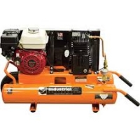 Industrial Air Gas-Powered Wheelbarrow Air Compressor - Honda Engine, 8-Gallon, 5.5 HP